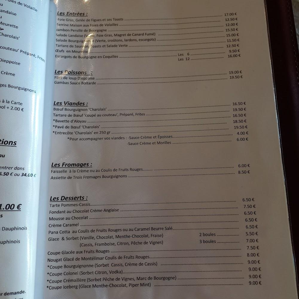 Restaurant La Crémaillère - Menu Image 1